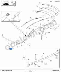 Opel Astra J Arka Motor Kaput Çitasi GM 1170002