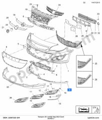 Opel Astra J Sağ Tampon Alt Lastiği GM 2013 Üzeri 1401019