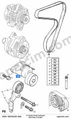 Opel Vectra A V Kayışı Gergi Rulmanı (Z19DT) ABA 1340541 6340532 24 Bily
