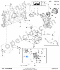 Opel Insignia A Termostat 1.6 Ecotec (A16XER B16XER) GM 105 Derece 1338372
