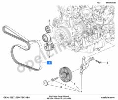 Opel Astra J Diş Kayiş Gergi Bilyası (B16DTH B16DTL) ABA 636289