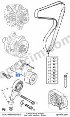 Opel Vectra A V Kayişi Gergi Komple (X20XEV Z19DT) AKD 1340541 6340532
