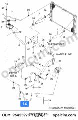 Opel Kalos Gaz Kelebek Hortumu YILPAR 96455978
