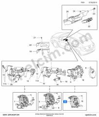Opel Meriva B Airbag Makarası Direksiyondan Radyo Kontrol GM 199403