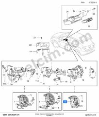 Opel Zafira C Airbag Makarası Direksiyondan Radyo Kontrol GM 199403