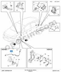 Opel Astra J Abs Sensörü Abs Kablosu GM 1247004